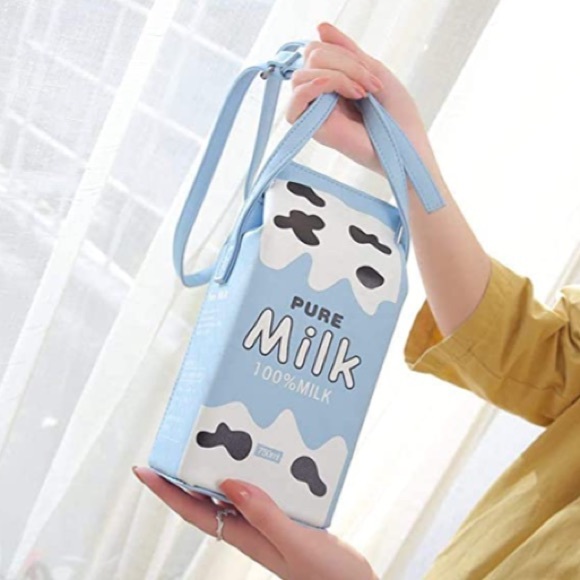 🆕 Milk Box Crossbody PU Leather Bag - Picture 3 of 11